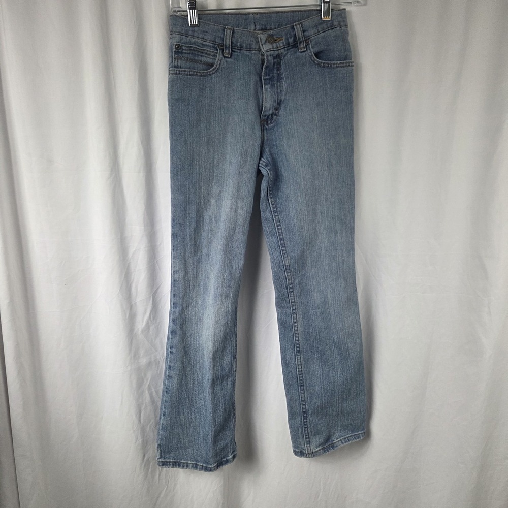 Wranglers Boys Size 14 Slim Bootcut Adjustable Waist Denim Jeans Blue Medium...